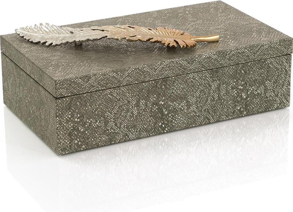 John-Richard Vegan Snakeskin Storage Box 4.5H x 9W x 16D (1 of 3)