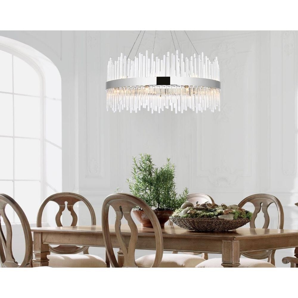 Dallas Chrome Crystal 18-Light Chandelier 32 Inch (1 of 10)