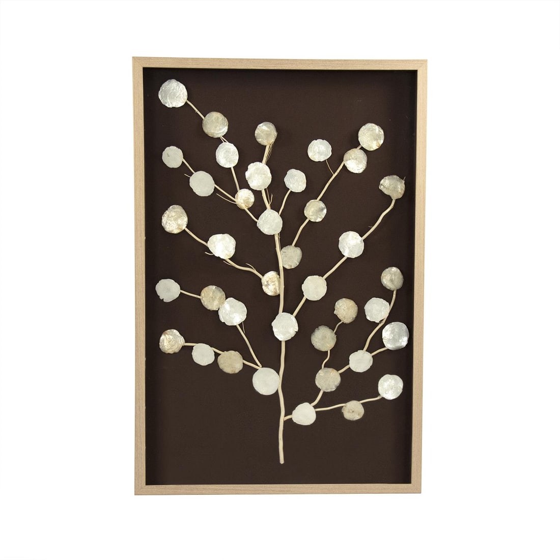 Zentique Elegant Abstract Wall Art with Mother of Pearl Tree (1 of 3)