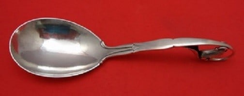 Georg Jensen Ornamental #141 Sterling Silver Berry Spoon 9 Inch (1 of 1)