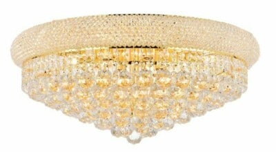 Primo 12-Light Gold Flush Mount Crystal Chandelier 24 Inch (1 of 13)