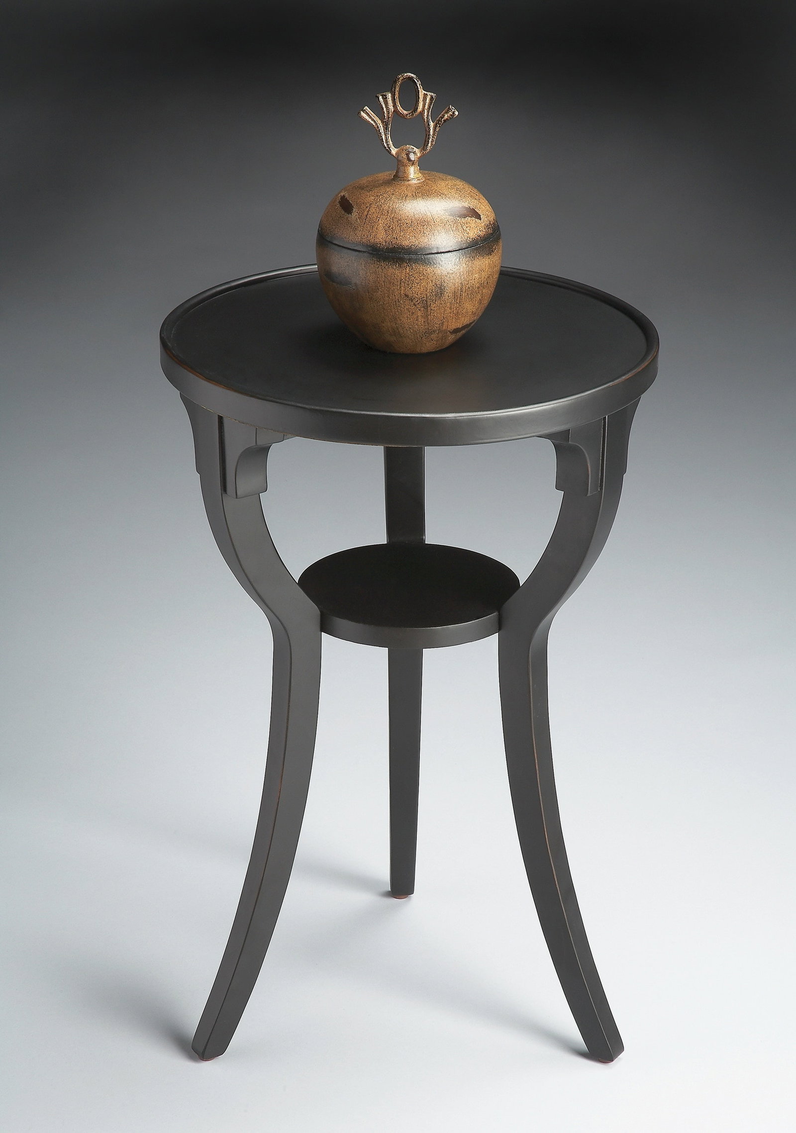 Butler Dalton Round Side Table Black Licorice Finish (1 of 2)