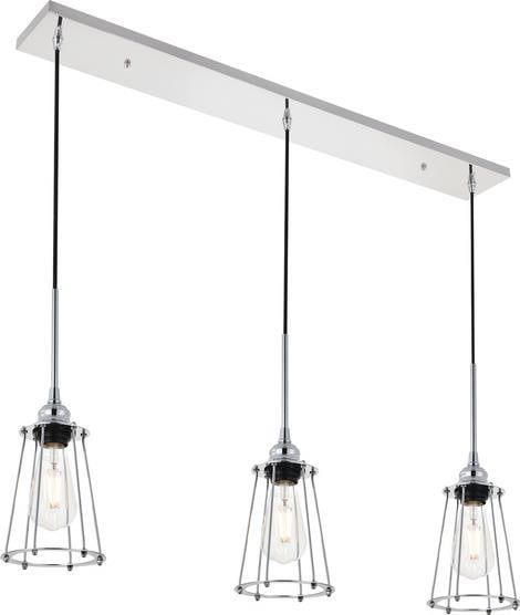 Elegant Auspice Chrome Pendant Light Adjustable Height Mid-Century Modern (1 of 1)