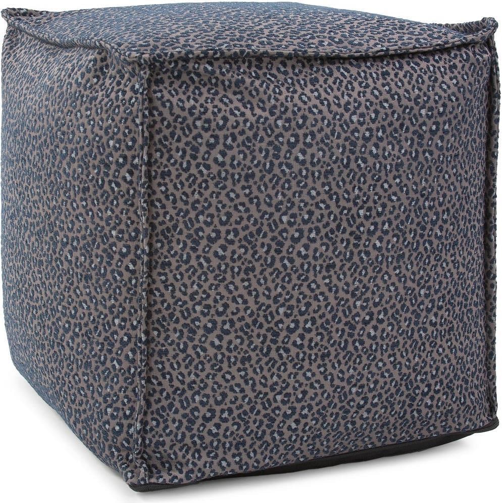 Contemporary Square Indigo Pouf by Howard Elliott: Contemporary Square Indigo Pouf by Howard Elliott Enhance your living space with this Traditional Indigo Square Pouf. This versatile and stylish pouf is perfect for additional seating or as a decorati