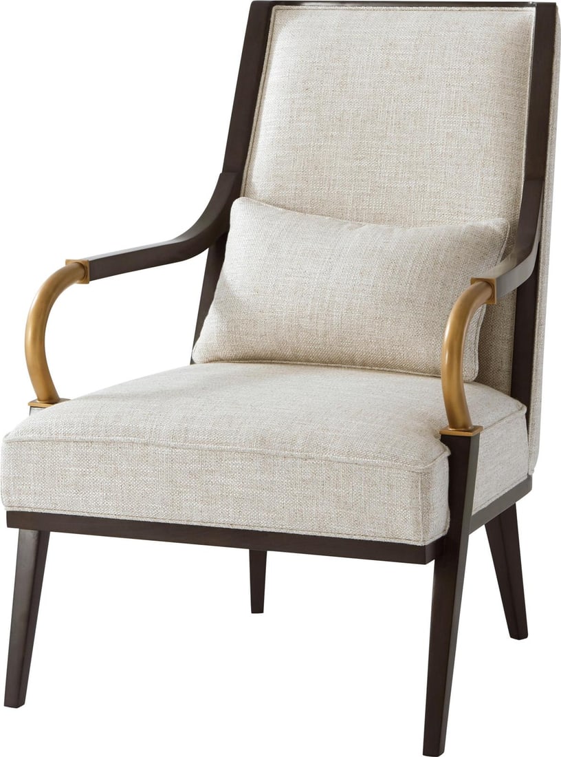 Theodore Alexander Yves Chair Elegant Aluminum Beech Seating (1 of 7)