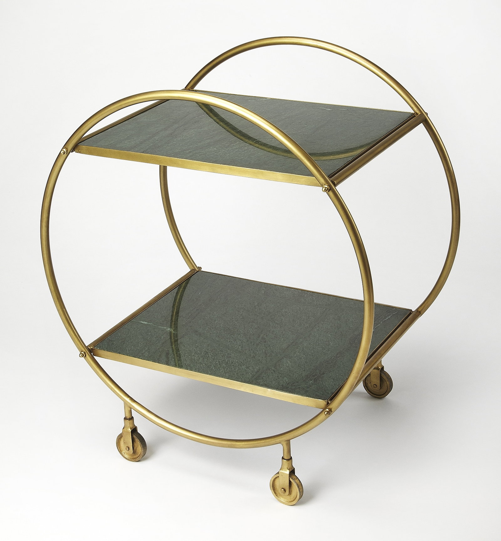 Butler Antique Style Gold Multi-Color Marble Bar Cart on Wheels: Butler Antique Style Gold Multi-Color Marble Bar Cart on Wheels Elevate your decor with this Antique Style Gold Marble Bar Cart on Wheels, beautifully crafted to combine functionality with vintage aes