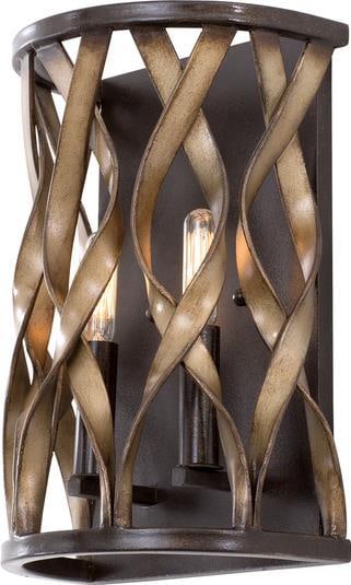 Kalco Soho Collection 2-Light Iron Wall Sconce Milk Chocolate Finish: Kalco Soho Collection 2-Light Iron Wall Sconce Milk Chocolate Finish Illuminate your space with the Soho Collection Iron Wall Sconce, a stunning piece crafted from hand-forged wrought iron. This indus