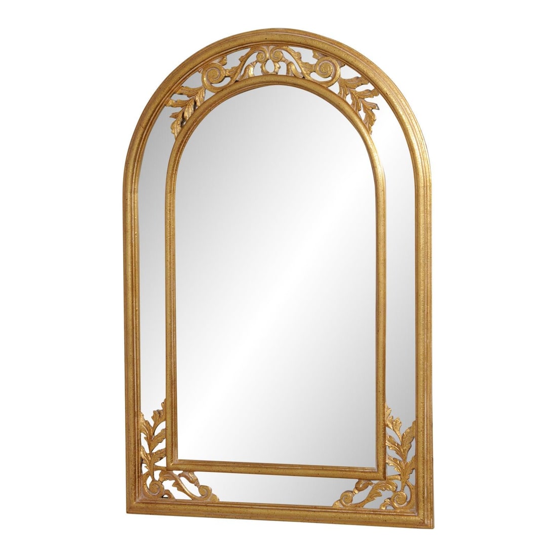 Uttermost crackle gold finish dome top wall mirror (1 of 10)