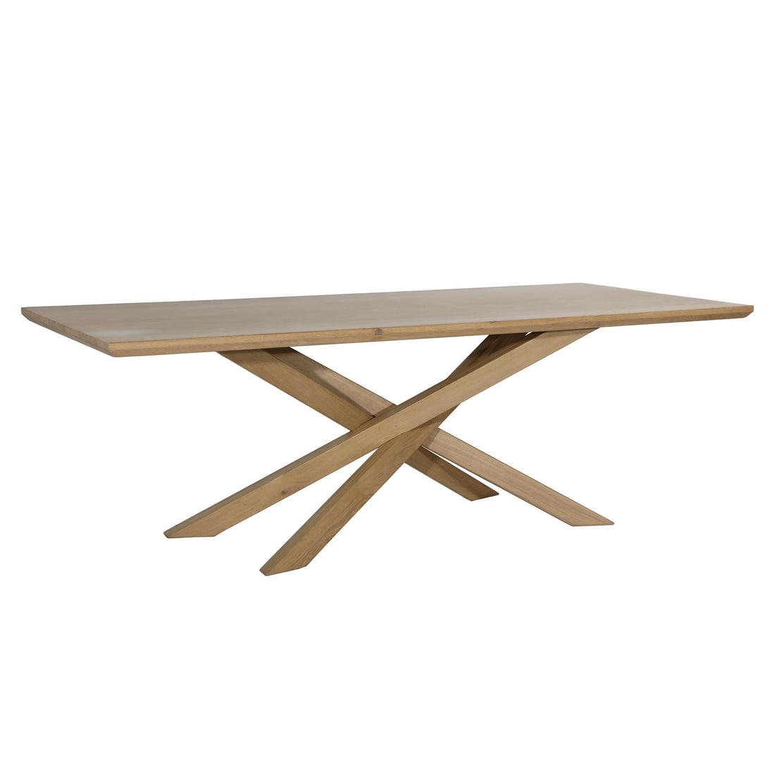 Modern Canlea Dining Table Solid Oak 30H 87W 39D - 2