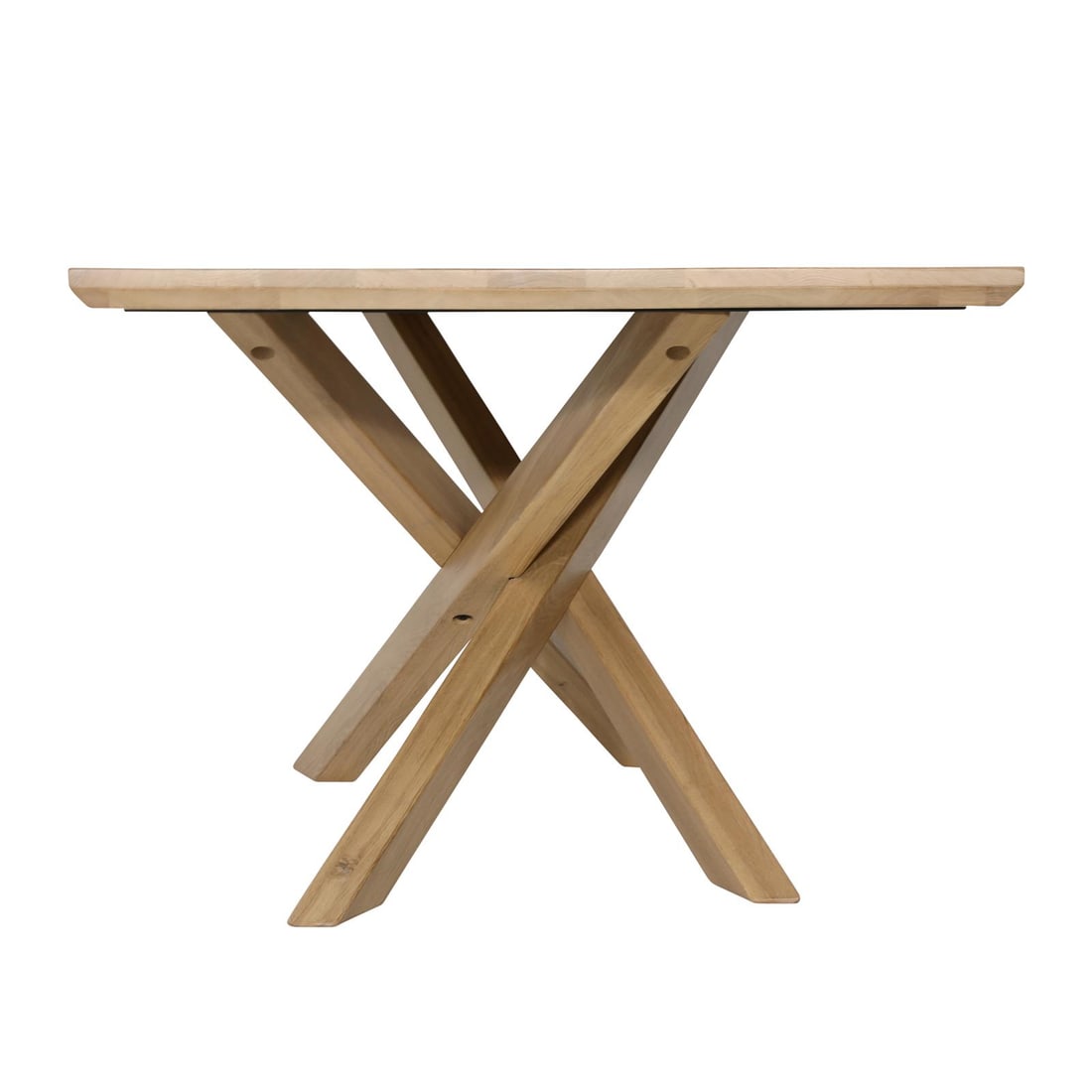 Modern Canlea Dining Table Solid Oak 30H 87W 39D - 3