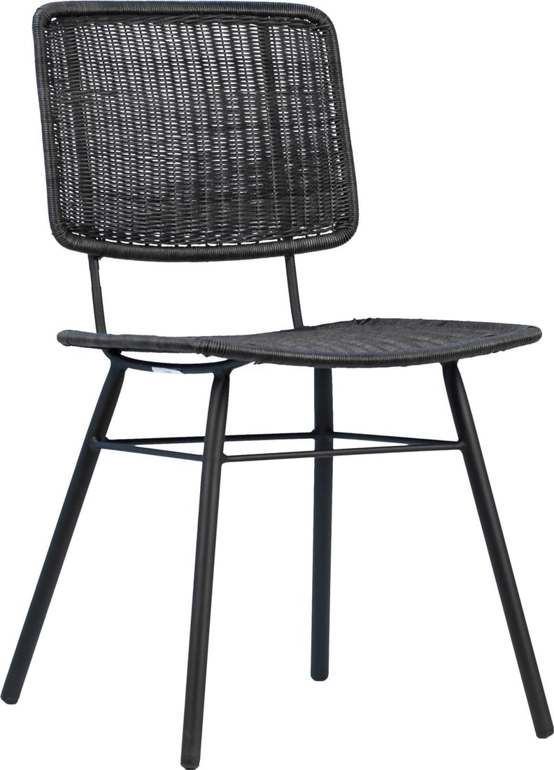 Aster Black Powder Coated Weather-Resistant Outdoor Dining Chair: Aster Black Powder Coated Weather-Resistant Outdoor Dining Chair Enhance your outdoor space with this stylish weather-resistant patio chair, designed for durability and comfort. This chair features a 