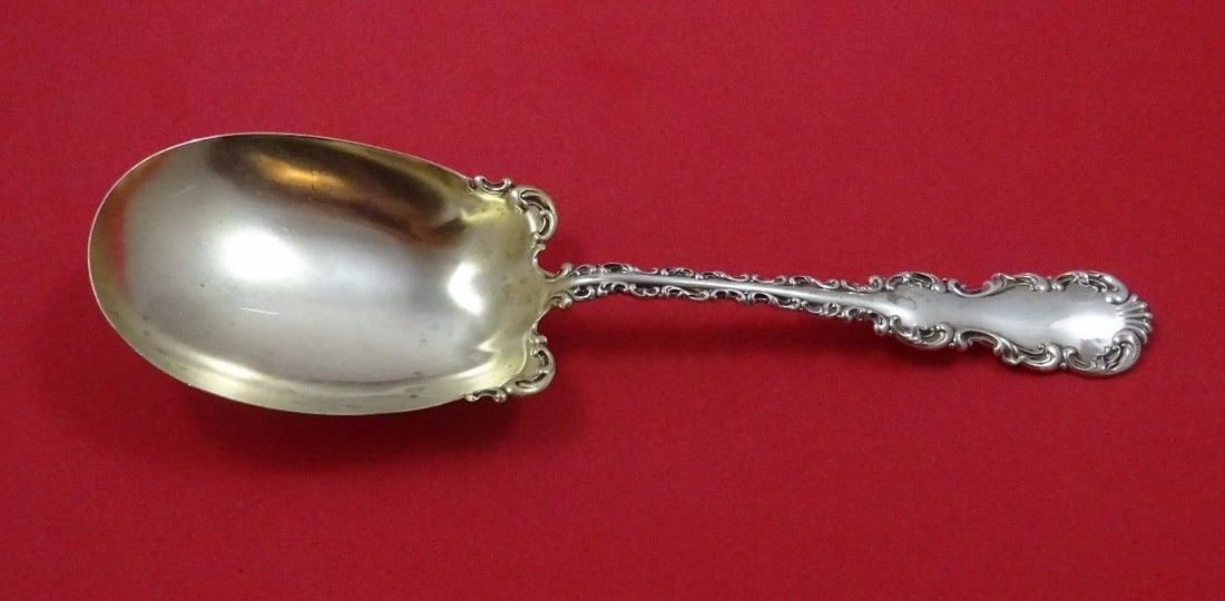 Whiting Louis XV Sterling Silver Salad Serving Spoon 9" (1 of 1)