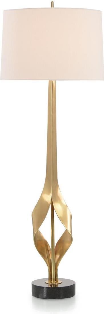 John-Richard Traditional Brass Buffet Lamp with Black Granite Base (1 of 2)