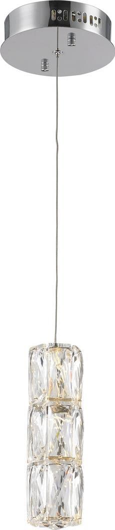 Elegant Lighting Polaris Chrome Crystal Pendant Light for High Ceilings: Elegant Lighting Polaris Chrome Crystal Pendant Light for High Ceilings Illuminate your space with the sophisticated Polaris Pendant, designed for high ceilings. This contemporary hanging light featur