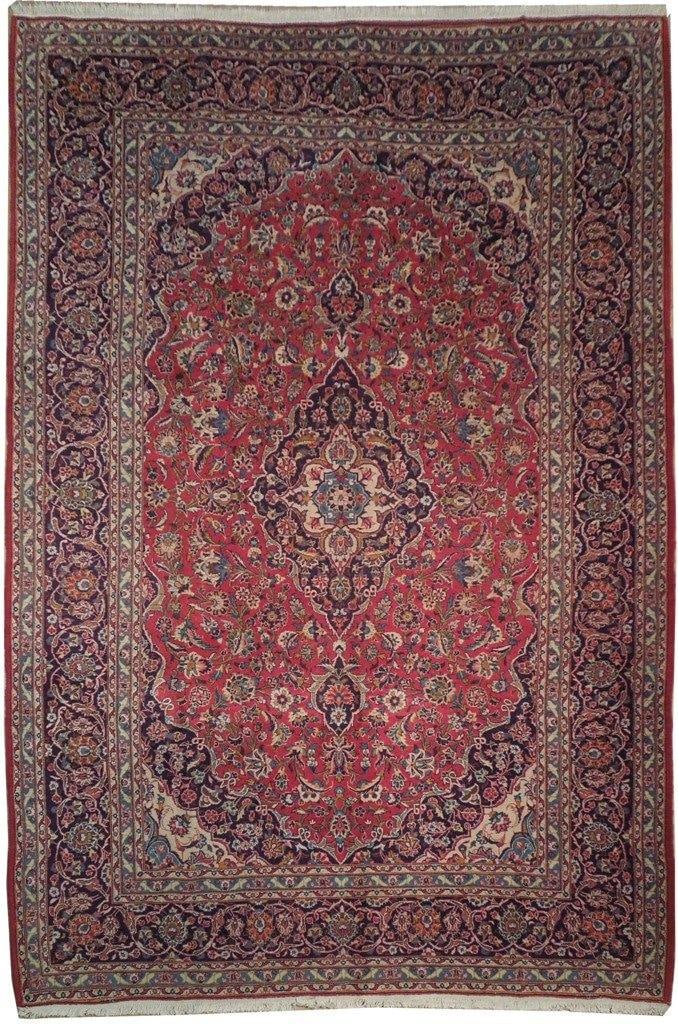8'3 x 12' Handmade Persian Kashan Rug in Wool Silk Blend: 8'3 x 12' Handmade Persian Kashan Rug in Wool Silk Blend Free continental US Shipping Enhance your space with this exquisite 8' x 12' genuine Persian Kashan rug, showcasing a stunning array of both mo