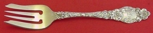 Dominick & Haff Blossom Sterling Silver Salad Fork Gold Wash 5 3/4 Inches (1 of 1)