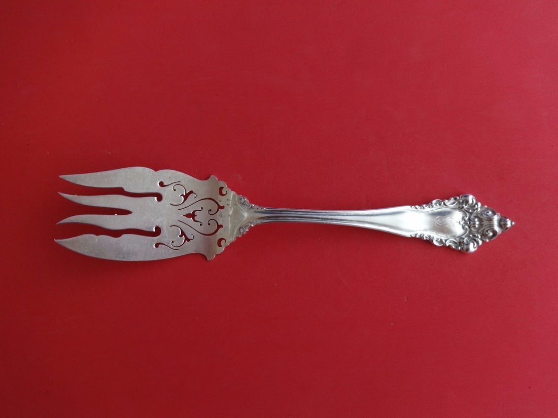 Reed and Barton La Splendide Sterling Silver Pierced Buffet Fork 9 1/4" (1 of 1)