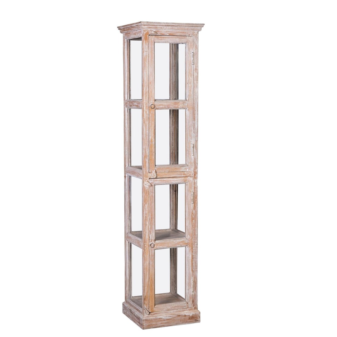 Glass Display Cabinet 18H 17W 17D: Glass Display Cabinet 18H 17W 17D Showcase your treasured items with this Vintage Style Glass Display Cabinet, designed to add a touch of elegance to any home decor. This cabinet features a classic an