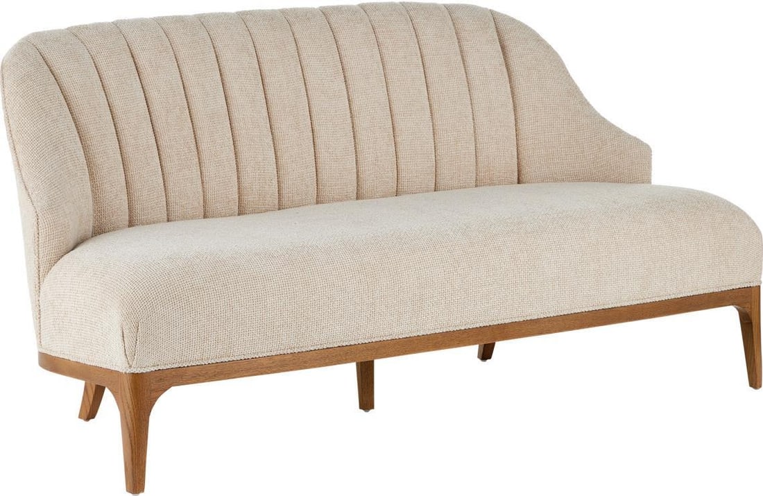Currey Inga Settee Solid White Oak Modern Style - 2