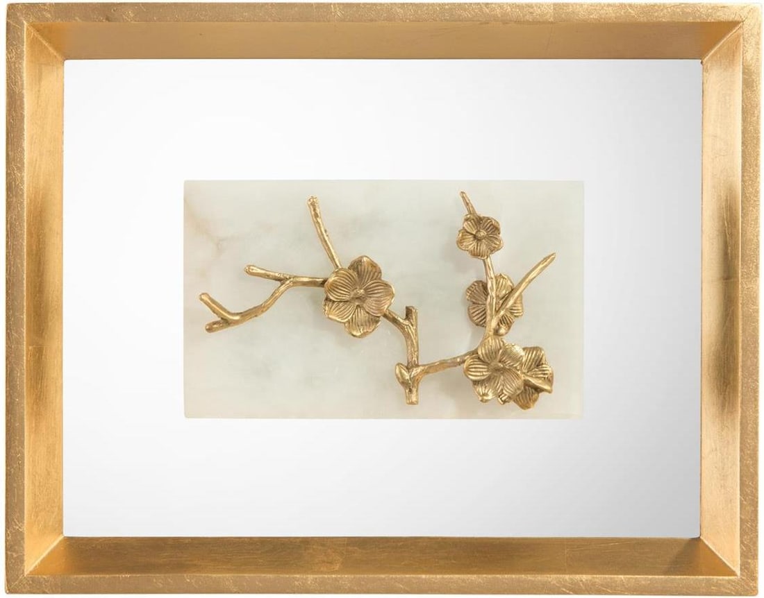 John-Richard Regency Alabaster Brass Wall Art 11.75 x 14.50 (1 of 1)