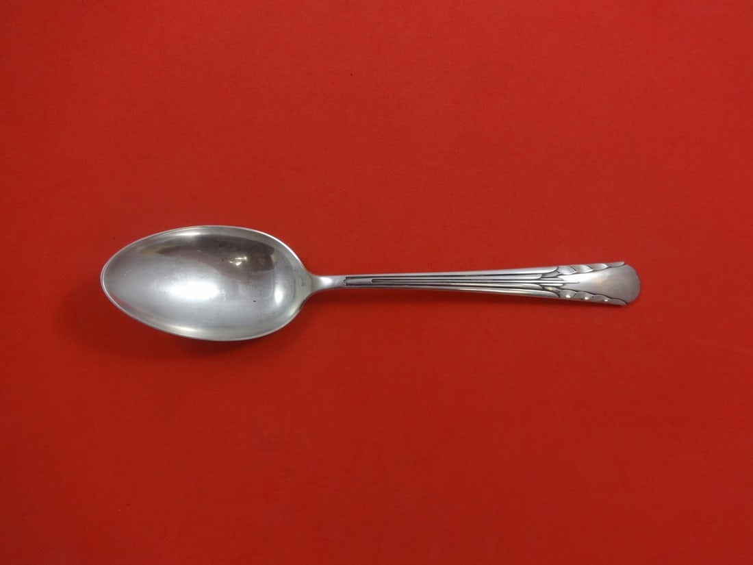 International Silver Orchid Sterling Silver Serving Spoon 8.5 Inch (1 of 2)