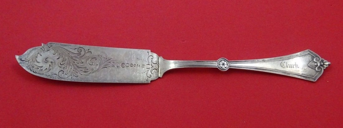 Gorham Rosette Sterling Silver Master Butter Knife 7 3/4 Bright Cut (1 of 1)
