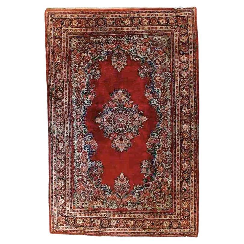 c1930 Persian Sarouk Wool Rug 73.5 x 112 (1 of 15)