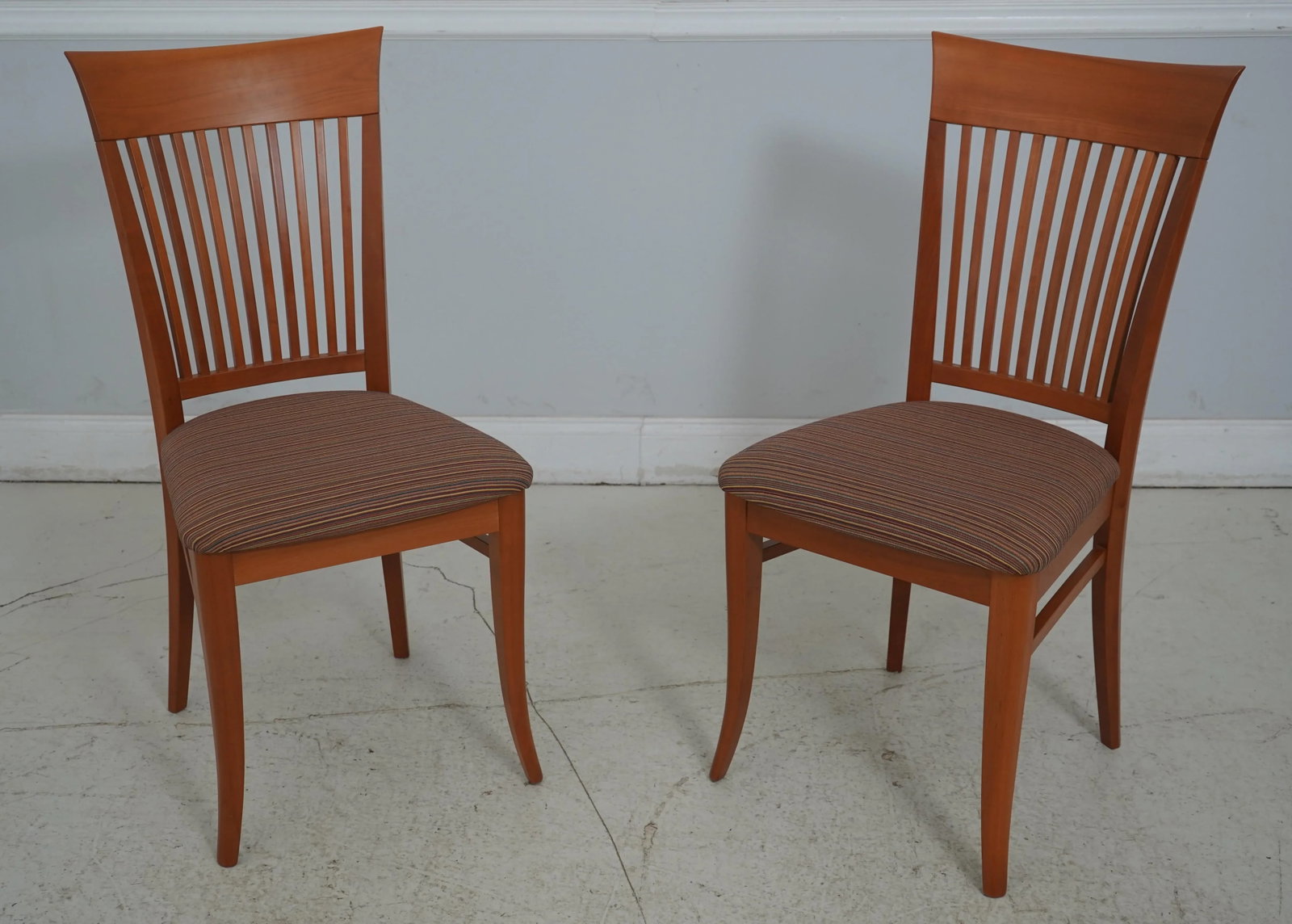 12 Solid Cherry A. Sibau Modern Dining Chairs Set - 7