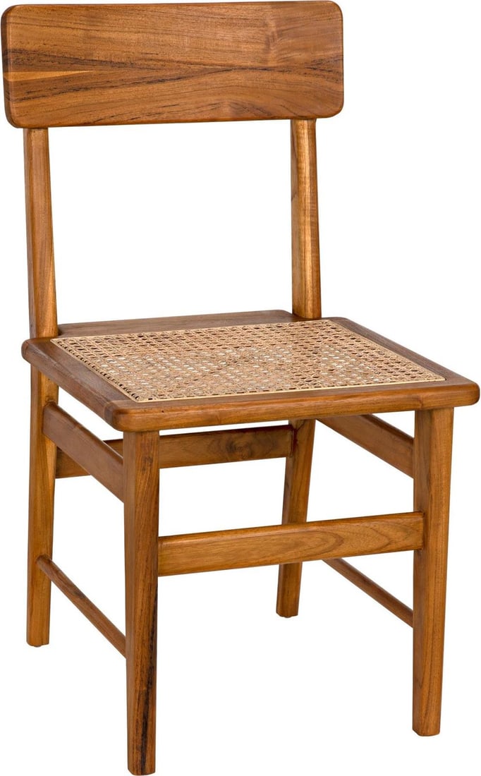 Scandinavian Style Teak and Caning Chair by Noir (1 of 1)