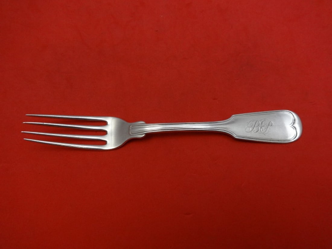 Tiffany & Co. Fiddle Pattern Sterling Silver Fork Monogrammed (1 of 1)