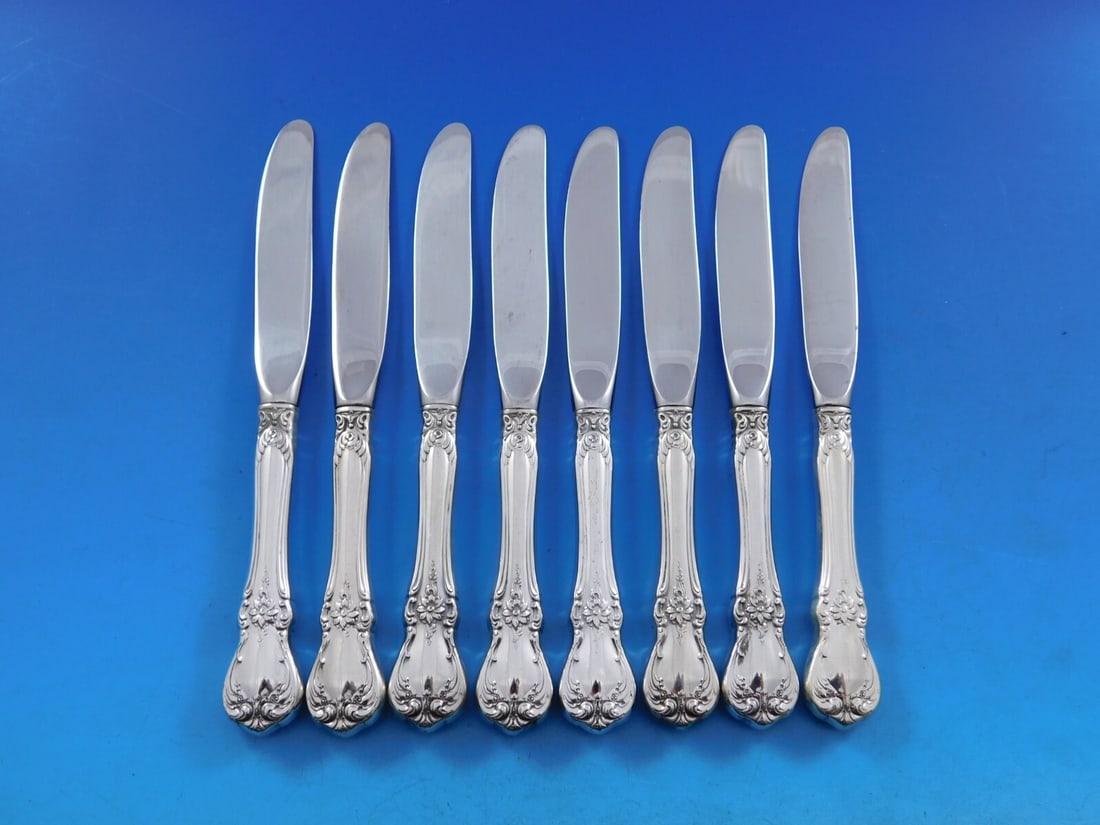 Towle Old Master Sterling Silver Butter Spreaders Set of 8 6.5 Inch: Towle Old Master Sterling Silver Butter Spreaders Set of 8 6.5 Inch Enhance your dining experience with this exquisite set of 8 butter spreaders from Towle, featuring the elegant Old Master pattern. E