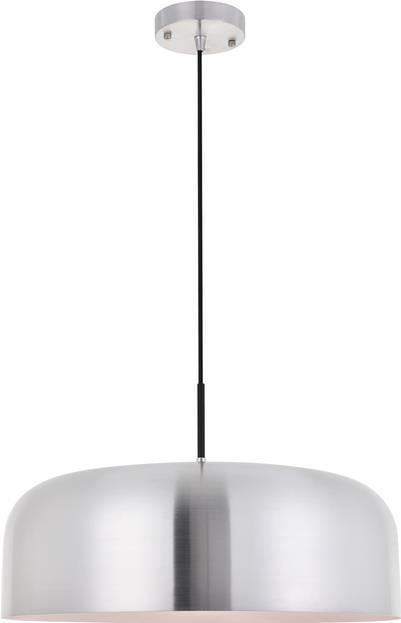 Elegant Lighting Etude Mid-Century Modern Adjustable Pendant Brushed Nickel: Elegant Lighting Etude Mid-Century Modern Adjustable Pendant Brushed Nickel Illuminate your space with the Etude Mid-Century Style Adjustable Pendant, a stunning blend of modern design and functionali