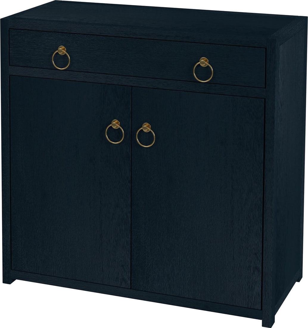 Butler Navy Blue Acacia Wood Cabinet for Modern Homes (1 of 7)