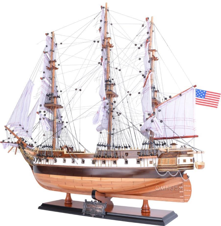 USS Constellation Handcrafted Nautical Model Cedar Wood 34H 38W 12D: USS Constellation Handcrafted Nautical Model Cedar Wood 34H 38W 12D This handcrafted replica of the USS Constellation is a stunning addition to any nautical-themed decor. Made from high-quality Linen 