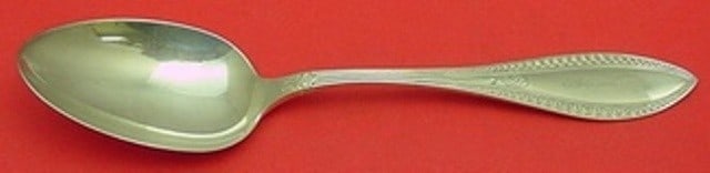 Whiting Sterling Silver Serving Spoon Indian Pattern 8.25 inches (1 of 2)