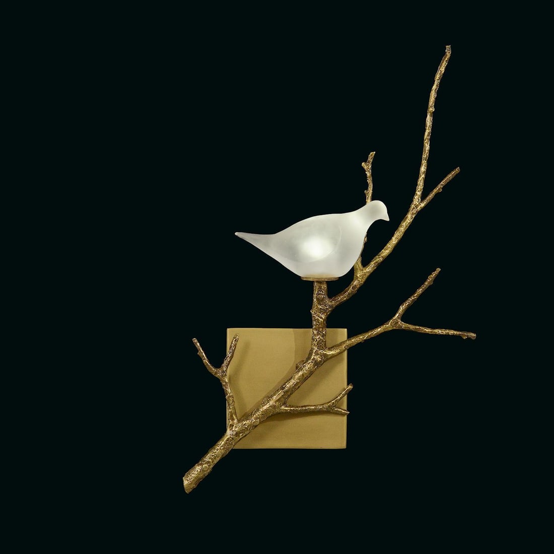 John-Richard Handmade White Lazurite Dove Wall Sconce Light (1 of 1)