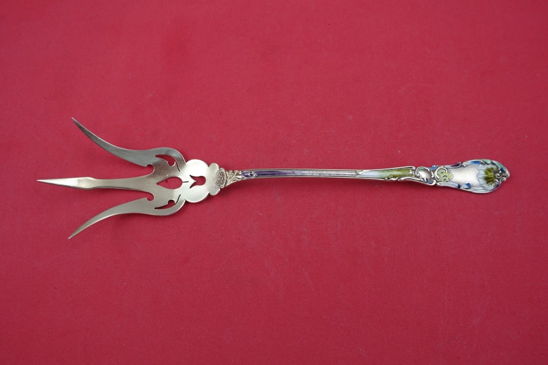 Gorham Hanover Sterling Silver Vermeil Lettuce Fork 8 1/4" (1 of 2)