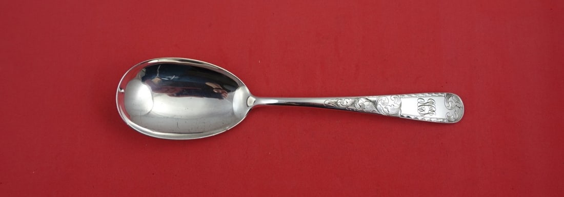 Kirk Mayflower Sterling Silver Berry Spoon 9 1/4 inches (1 of 2)