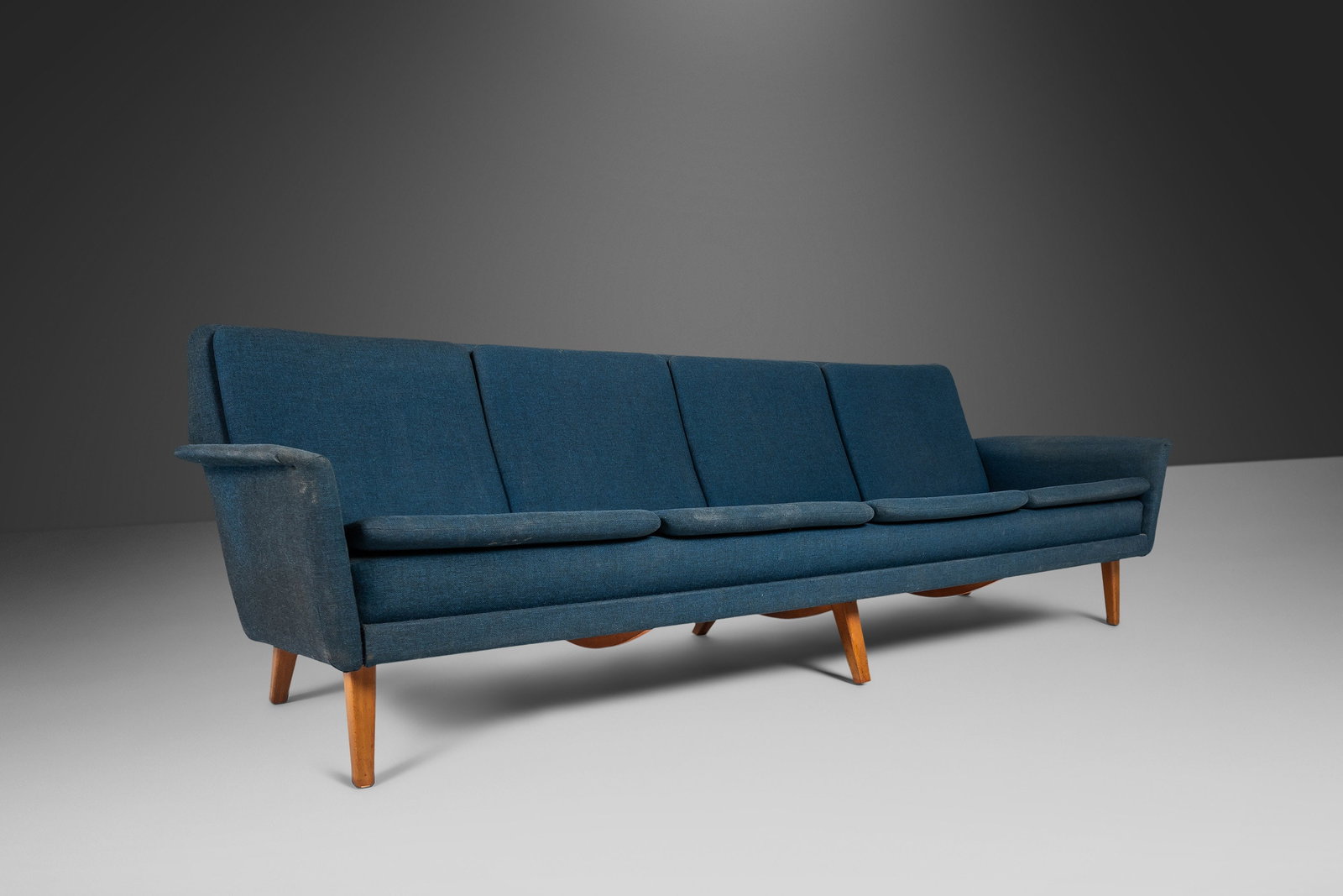 Danish Modern Four-Seat Sofa by Folke Ohlsson for Fritz Hansen 1960s: Danish Modern Four-Seat Sofa by Folke Ohlsson for Fritz Hansen 1960s Elevate your living space with this stunning Mid Century Modern Four-Seat Sofa designed by Folke Ohlsson for Fritz Hansen, crafted 