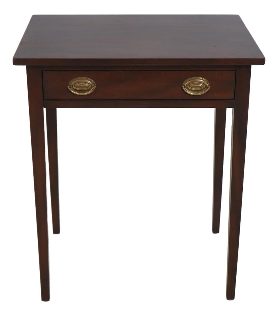Mahogany Single Drawer Side Table Colonial Williamsburg WA-1029 by Kittinger (1 of 10)