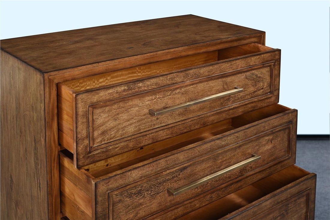 Wilmont Blue Rustic Pecan Chest for Versatile Home Use: Wilmont Blue Rustic Pecan Chest for Versatile Home Use This versatile rustic chest is crafted from blue rustic pecan and is perfect for any room in your home. Its appealing design blends seamlessly wi
