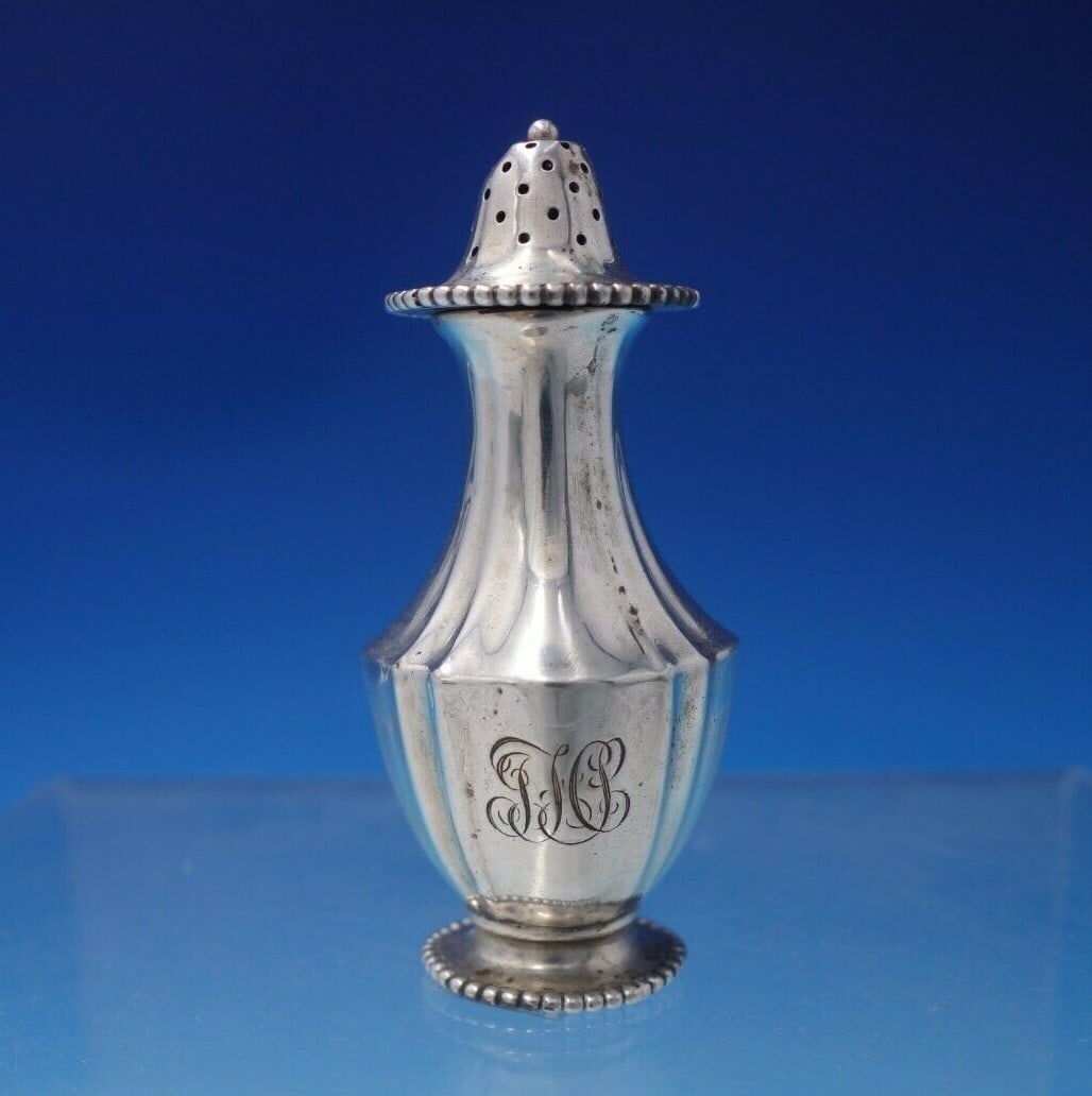Tiffany & Co San Lorenzo Sterling Silver Pepper Shaker Monogrammed 2.5" (1 of 6)