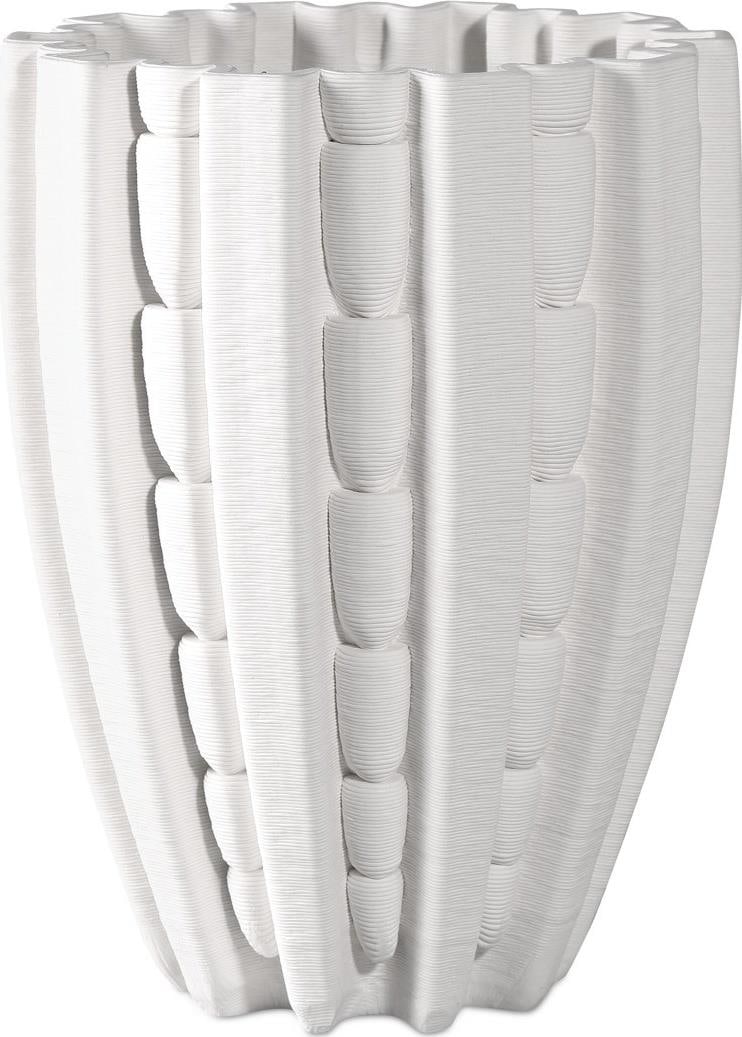 Currey Timeless Fluted Ceramic Vase Home Decor 10.5H: Currey Timeless Fluted Ceramic Vase Home Decor 10.5H Enhance your home decor with this Timeless White Ceramic Vase, designed to add a touch of elegance to any space. This fluted medium vase showcases 