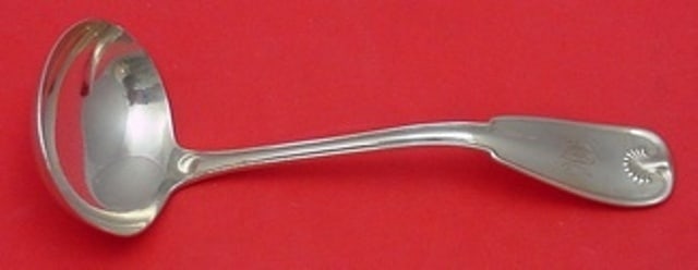 Tiffany & Co. Palm Sterling Silver Gravy Ladle 7 Inches: Tiffany & Co. Palm Sterling Silver Gravy Ladle 7 Inches This exquisite Sterling Silver Gravy Ladle from Tiffany & Co. features the elegant Palm pattern. Measuring 7 inches, this ladle is monogrammed, 