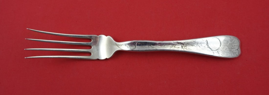 Tiffany Sterling Lap Over Edge Acid Etched Baked Potato Fork 7" (1 of 2)