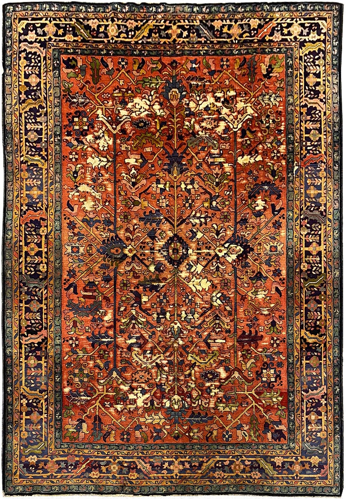Handcrafted Antique Hooked Persian Rug 8'4 x 11'4 Silk-like Pile: Handcrafted Antique Hooked Persian Rug 8'4 x 11'4 Silk-like Pile Free continental US Shipping This stunning antique hooked Persian rug showcases the exquisite craftsmanship of talented Persian artisan