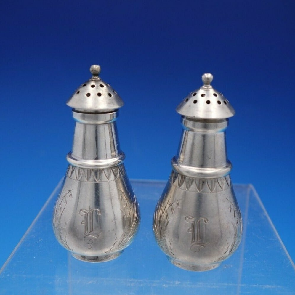 WK Vanderslice Lily of the Valley Sterling Silver Salt and Pepper Shaker Set (1 of 7)