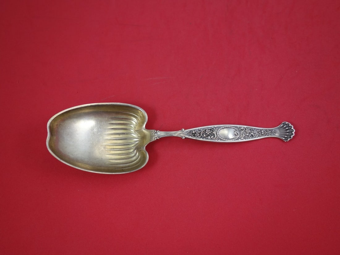 Whiting Hyperion Sterling Silver Goldwashed Berry Spoon 7 3/4" (1 of 1)