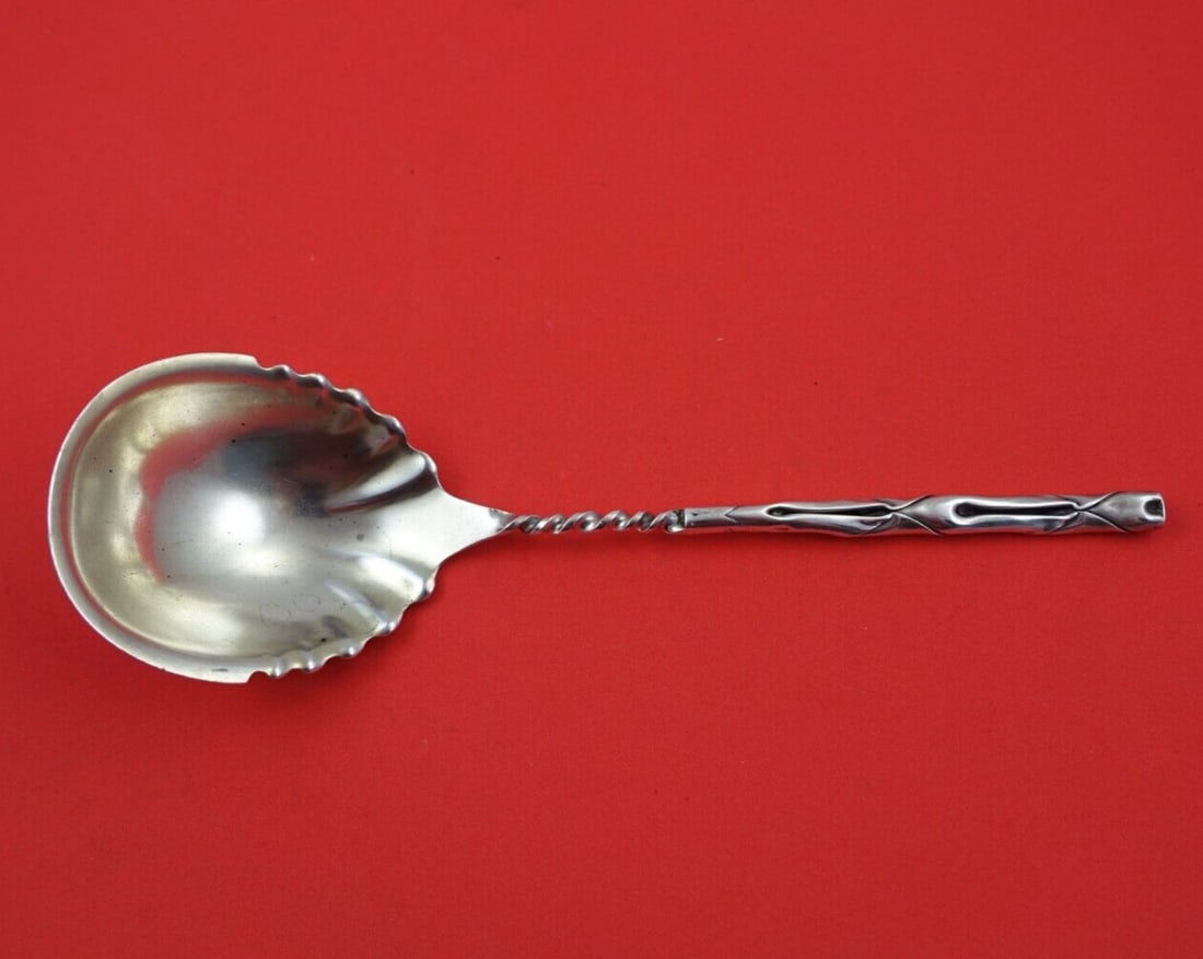 Frank Whiting Cane Sterling Silver Berry Spoon 8 3/8 Inch Serving (1 of 3)
