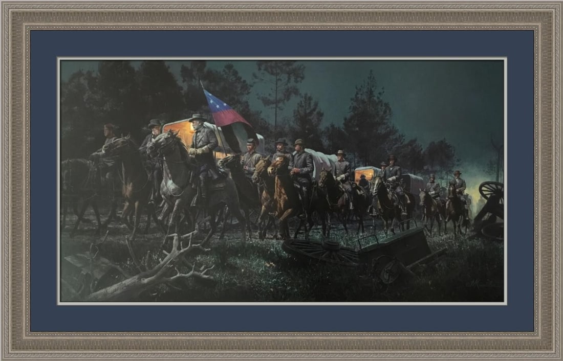Framed Limited Edition Lee Takes Command Print Signed by Mort Kunstler with COA (1 of 2)